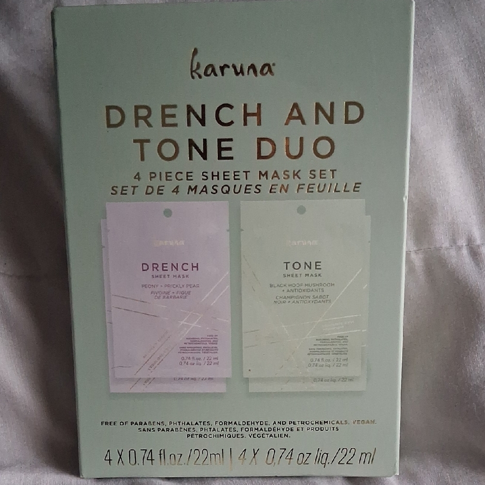 Karuna Hydrating and Balancing Sheet Mask Set - Cream and Purple